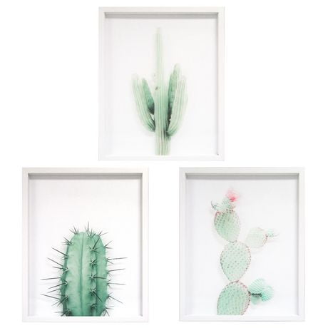 hometrends Assorted Cacti Plant Decorative Wall Art  