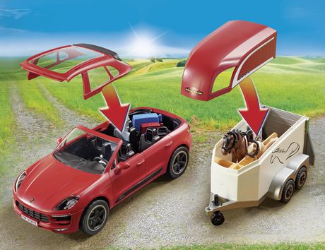 playmobil porsche et van chevaux