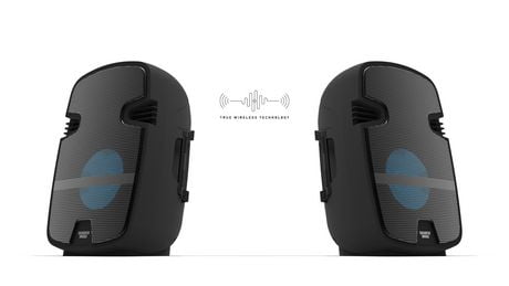 sharper image true wireless stereo speakers