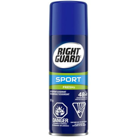Antisudorifique et déodorant en aérosol Right Guard Sport, parfum frais RGS Aérosol Frais 157G