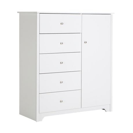 South Shore Vito Door Chest with 5 Drawers