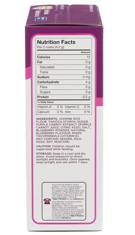 parents choice blueberry rice rusks