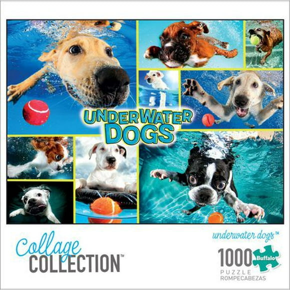 Buffalo Games - Le puzzle Collage Collection - Underwater Dogs - en 1000 pièces