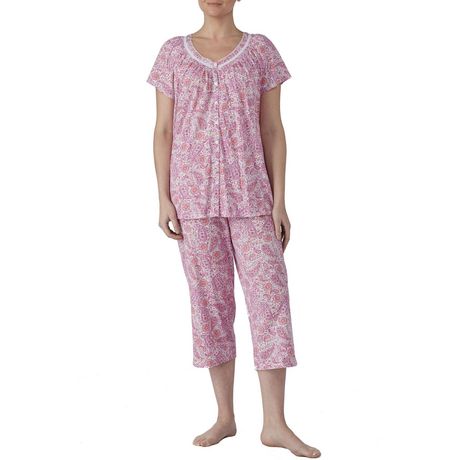 George Women's V-Neck short Sleeve Pyjama Set | Walmart Canada