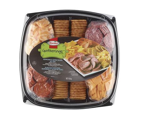 HORMEL BACON Hormel Gatherings Pepperoni And Genoa Salami Deli Tray ...