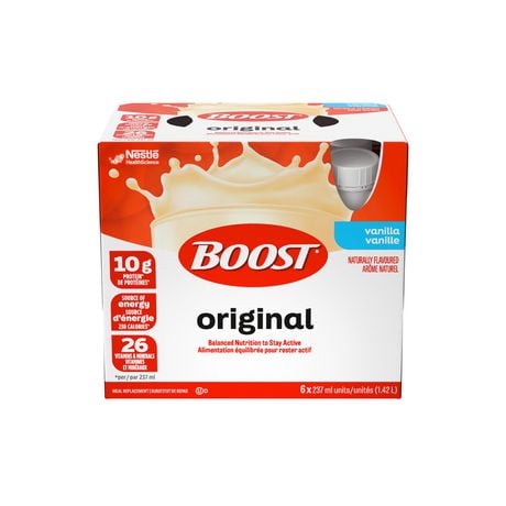 Substitut de repas liquide BOOST Original – Vanille, 6 x 237 ml 6x237ML
