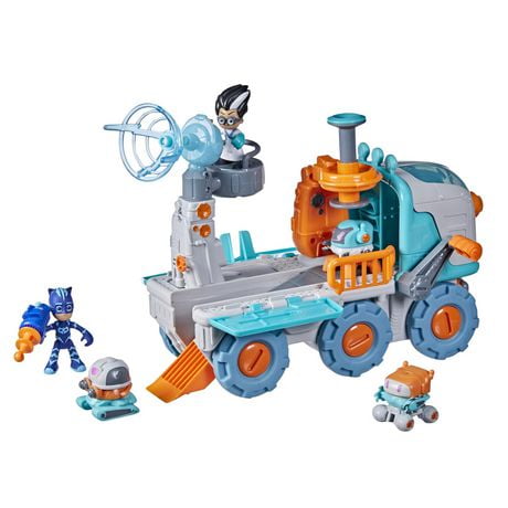 PJ Masks Romeo Bot Builder Preschool Toy, 2-in-1 Romeo Vehicle and Robot Factory Playset with Lights and Sounds for Kids Ages 3 and Up