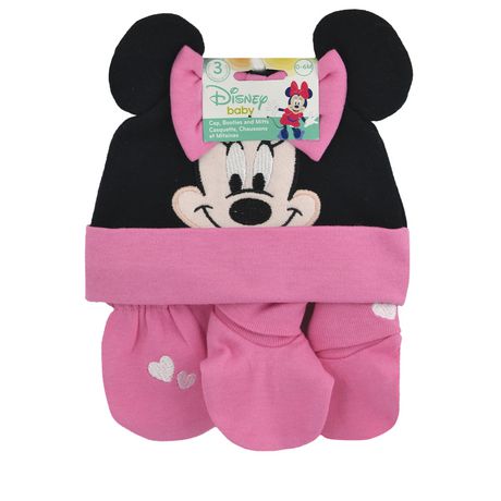 Disney Girl's Minnie Mouse Cap, Mitten & Booties | Walmart Canada