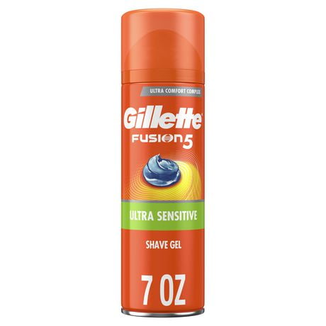 Gillette Fusion HydraGel Ultra Sensitive Mens' Shave Gel, 198 g