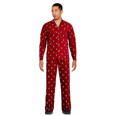 George Men's Notch Collar Pajamas 2-Piece Set | Walmart Canada