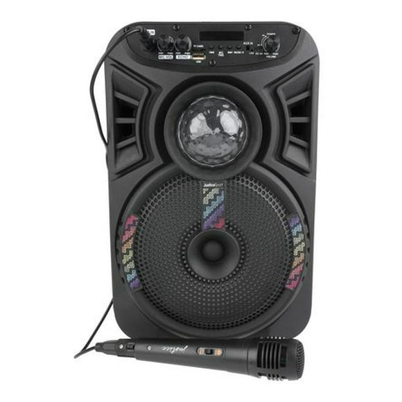 Justice Karaoke speaker with Disco Party Lights