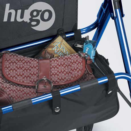 Hugo Elite Rollator Rolling Walker with Seat, Backrest And Saddle Bag, Blue | Walmart Canada