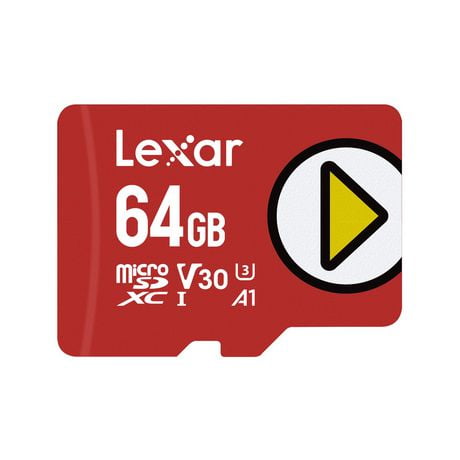 Carte UHS-I Lexar 64 Go PLAY microSDXC Mémoire numérique Micro SDXC