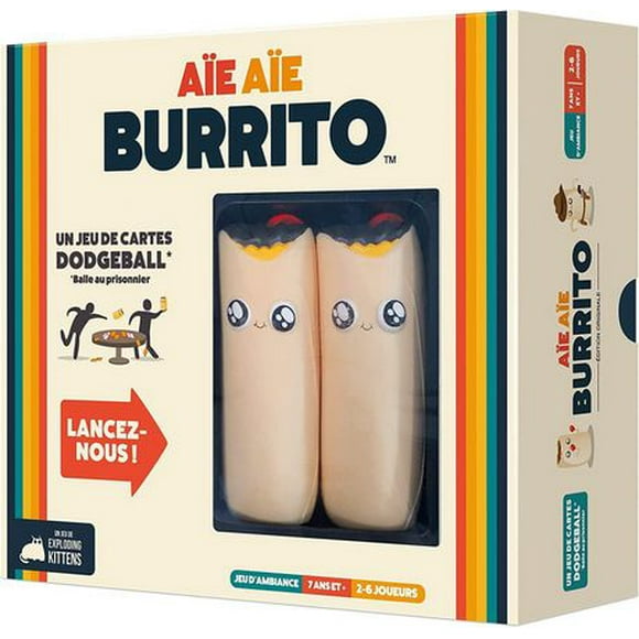 Aie! Aie! Burrito Le 1er jeu de cartes de ballon chasseur au monde.