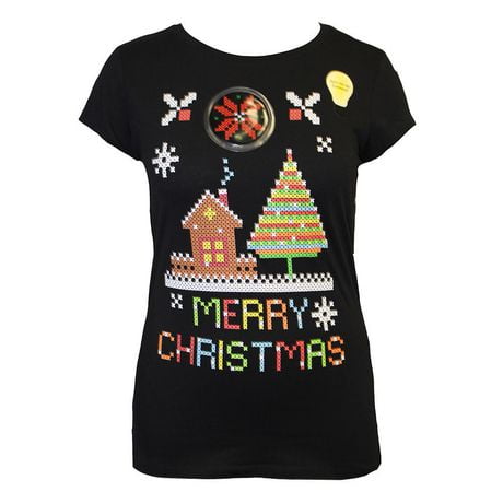 George Ladies Light UP Christmas Tee | Walmart Canada