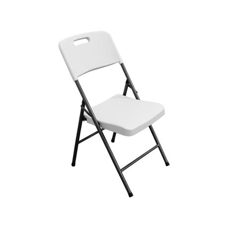 Mainstays Resin Folding Chair, Foldable plastic side chair, easy to store.