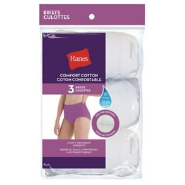 Hanes Womens Nylon White Briefs 6-Pack PP70AS Size 8