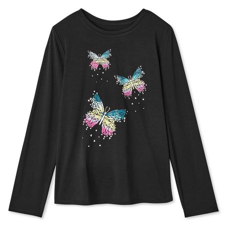 Athletic Works Girls' Long Sleeve Graphic Tee - Walmart.ca