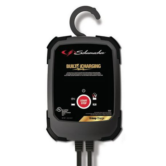 Chargeur à batterie pour recharge rapide complètement automatique Schumacher 8 A modèle SC1302 pour accumulateurs de 12 Volts Chargeur automatique 8A 12V