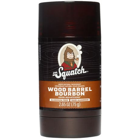 Dr. Squatch Déodorant Naturel pour Homme Wood Barrel Bourbon Poids: 75 grammes