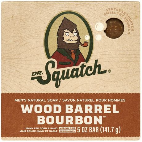 Dr. Squatch Savon Naturel Wood Barrel Bourbon Poids 141,7 grammes