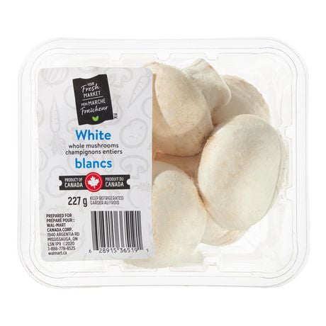 Mushrooms, Whole White, Your Fresh Market, 8 oz