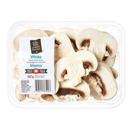 Mushrooms, White Sliced, Your Fresh Market, 8 oz