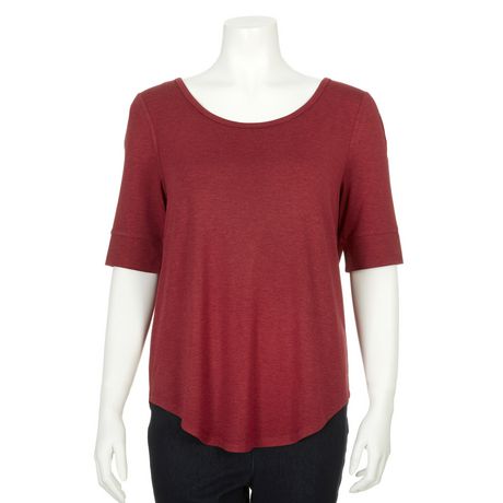 George Women's Elbow Sleeve Drapey Tee | Walmart Canada