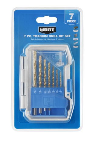 Hart Piece Titanium Drill Bit Set With Protective Storage Case Walmart Canada