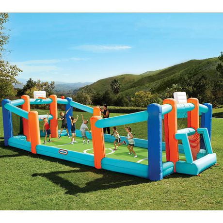 Little Tikes Huge Inflatable Backyard Soccer & Basketball Court for multiple kids