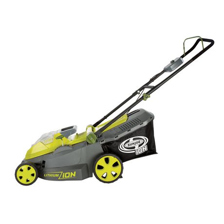 Sun Joe iON 40-Volt Cordless 16-Inch Lawn Mower w/ Brushless Motor ...