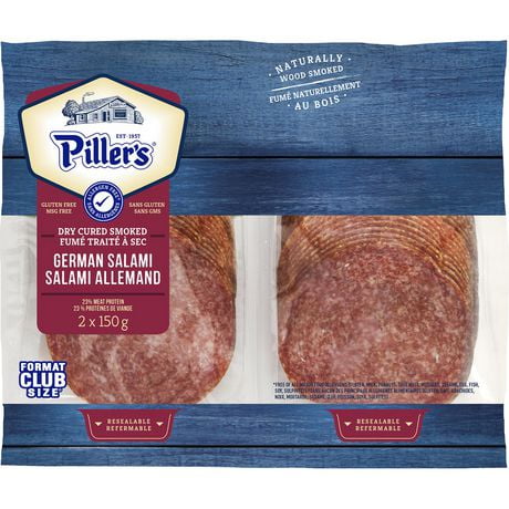 Piller's German Salami, 2 x 150g