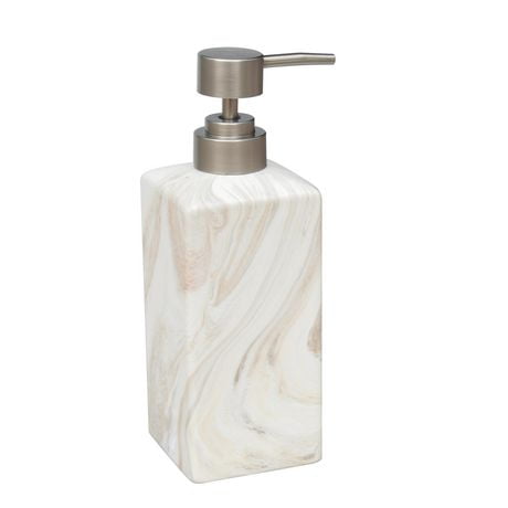 hometrends Stone Decal Soap Dispenser, Stone-like ceramic