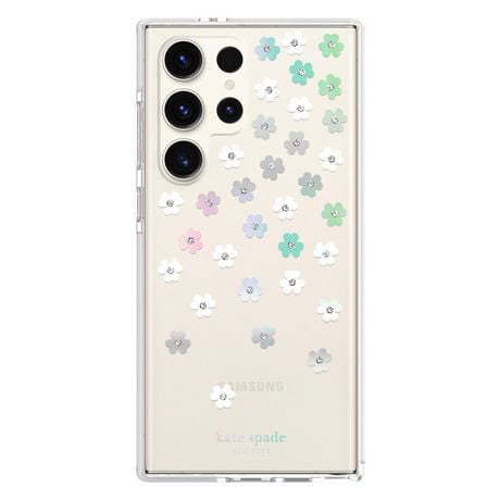 Kate Spade Étui Defensive Scattered Flowers/Iridescent Galaxy S23 Ultra