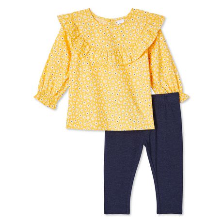 George Baby Girls' Ruffle Top 2-Piece Set - Walmart.ca