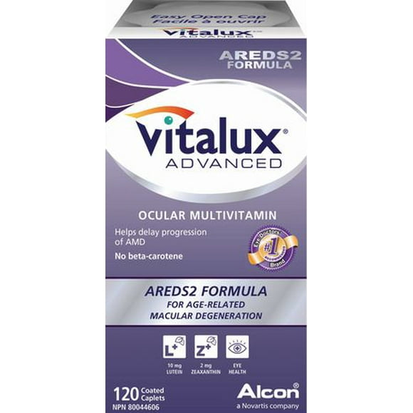 VITALUX(MD) Advanced, multivitamines oculaires, supplément pour la dégénérescence maculaire liée à l’âge avec AREDS2, DMLA 120&nbsp;capsules