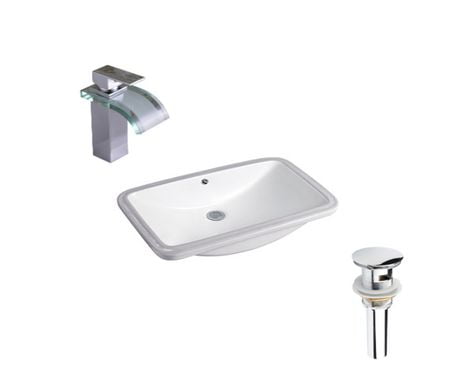 DROP Bath and Kitchen DR091086 Undermount Bathroom Sink Set | Walmart ...