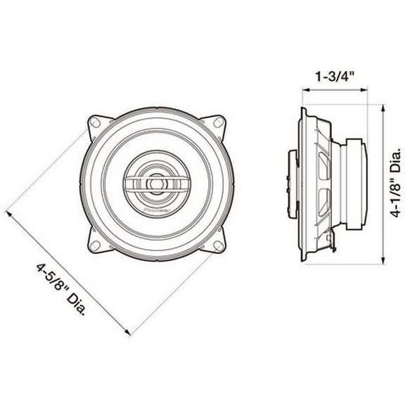 Pioneer TS-G1020S 4" 2-Way Coaxial Speaker 210W Max. / 30W Nom