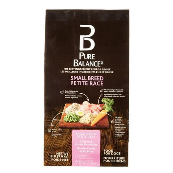 Pure Balance Small Breed Chicken & Brown Rice Recipe Dry Dog Food, 3.6 kg