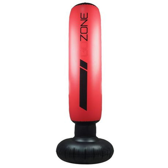GoZone Inflatable Punching Bag – Red/Black, With foot pump