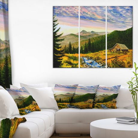 Design Art Sunset in Mountains Canvas Print | Walmart Canada