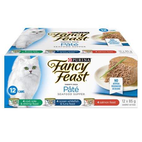 Fancy Feast Seafood Supper Pate Variety Pack Wet Cat Food 12 X