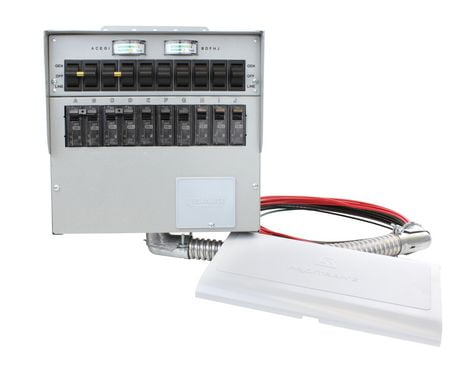 Reliance Controls 30 Amp 7500W 10-Circuit Indoor Transfer Switch Kit