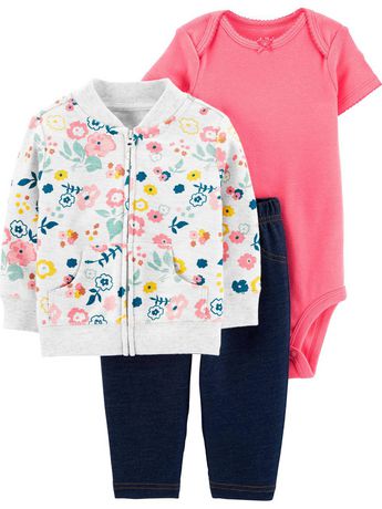 Child of Mine by Carter's Newborn Girls' 3-Piece Cardigan Set- Floral ...