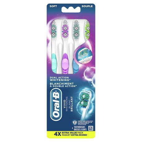 Oral-B Vivid Whitening Toothbrushes, Soft | Walmart Canada