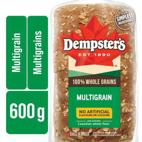 Dempster’s® 100% Whole Grains Multigrain Sliced Bread, 600 g