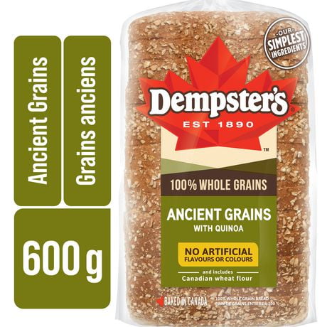 Pain à 100 % de grains anciens entiers avec quinoa de Dempster’s® 600&nbsp;g