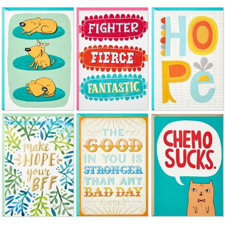 Hallmark Shoebox Cancer Support Card Assortment (6 Cards with Envelopes)