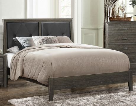 Topline Home Furnishings Dark Grey King Bed | Walmart Canada