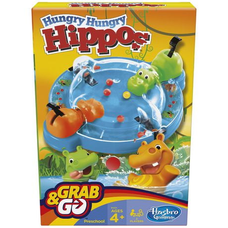 Hasbro Gaming Hungry Hungry Hippos Grab & Go GAME